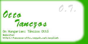 otto tanczos business card